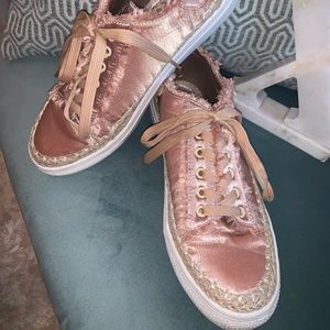 light pink sneakers